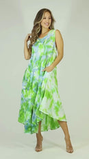 Sakkas Starlight Third Tie Dye Caftan Dress: Women's Beach Cover Up