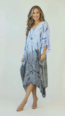 Sakkas Clementine Third Women's Tie Dye Caftan Dress/Cover Up Beach Kaftan Summer