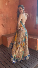 Sakkas Lizi 2025 Womens Maxi High-low Halter Handkerchief Long Dress Beach Party