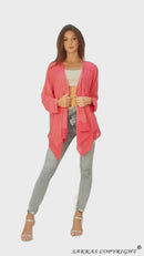 Sakkas Isenia Cardigan Open Front Kimono Long Sleeve Embroidered Top Blouse Lace