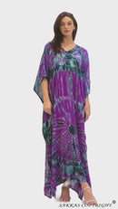 Sakkas Catia Women's Boho-Style Long Maxi Caftan for Lounging and Casual Wear
