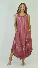 Sakkas Starlight Fourth Women's Tie Dye Caftan Tank Dress/Cover Up  Beach Kaftan