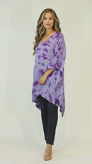 Sakkas Adalwin Desert Sun Lightweight Circle Ponch Tunic Top Blouse W / Embroidery