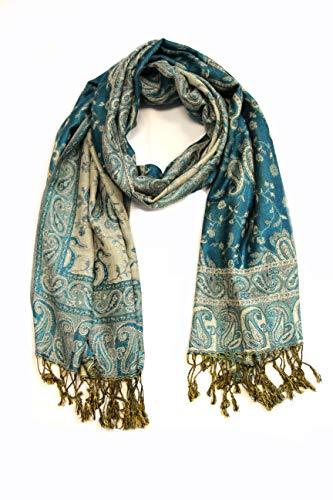 Sakkas Double Layer Jacquard Paisley Pashmina Shawl / Wrap / Stole