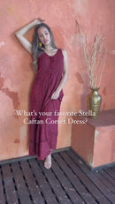 Sakkas Stella Long Tank Top Adjustable Caftan Corset Dress With Embroidery