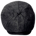 Sakkas Mens Linen Newsboy / Cabbie Hat / Cap#color_Black