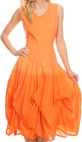 Sakkas Elsa's Rainbow Two Way Dress#color_Orange
