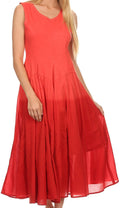 Sakkas Elsa's Rainbow Two Way Dress#color_Red
