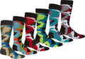 Sakkas Men's Classic Patterned Dress Socks Value 6-Pack#color_Design17