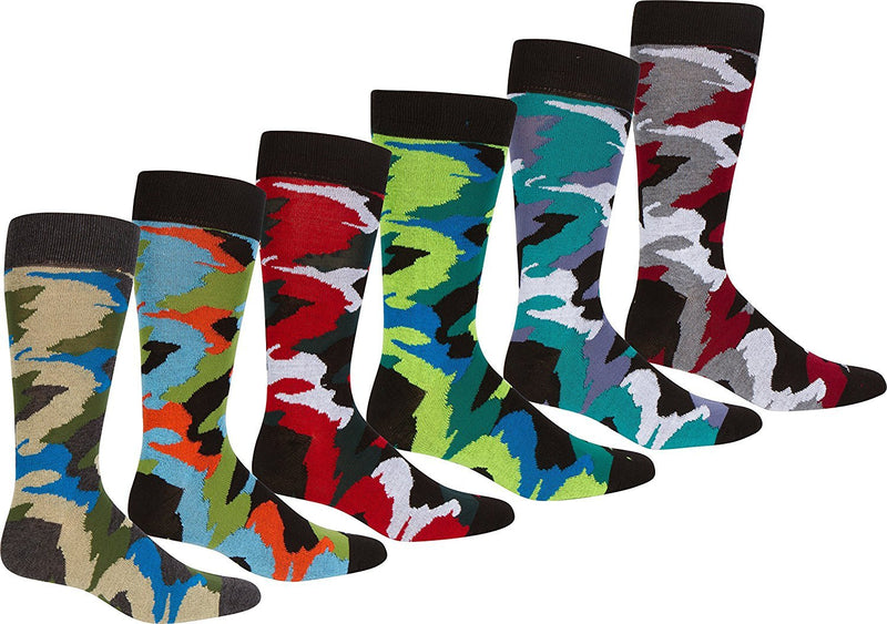 Sakkas Men's Classic Patterned Dress Socks Value 6-Pack