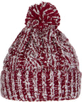 Sakkas Dante Warm Unisex Pom-pom Ribbed Knit Beanie Simple and Casual#color_YCCADK1519-Burgundy