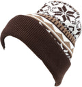 Sakkas Elio Unisex Sailor Fold Over Beanie Timeless and Casual#color_YC16153-Brown
