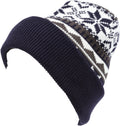 Sakkas Elio Unisex Sailor Fold Over Beanie Timeless and Casual#color_YC16153-Navy