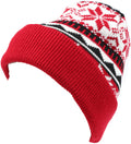 Sakkas Elio Unisex Sailor Fold Over Beanie Timeless and Casual#color_YC16153-Red