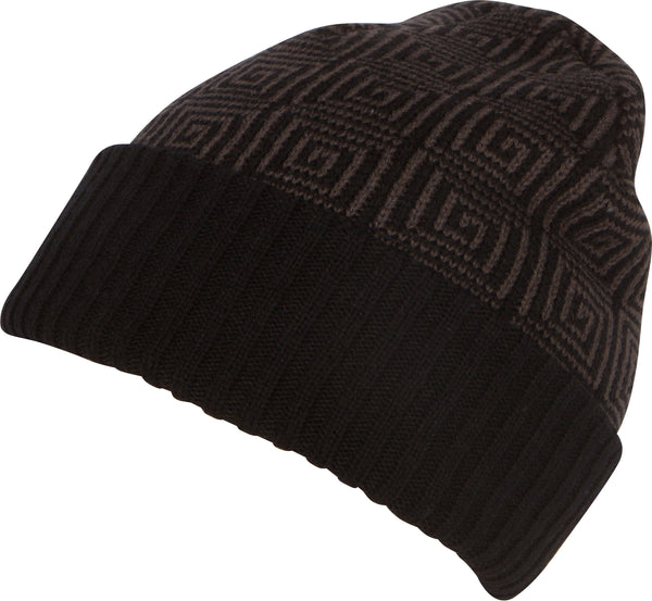 Sakkas Lucien Pattern Knit Cap Beanie Hat Warm Light Unisex#color_1759-black 