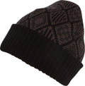 Sakkas Lucien Pattern Knit Cap Beanie Hat Warm Light Unisex#color_1760-Black