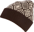 Sakkas Lucien Pattern Knit Cap Beanie Hat Warm Light Unisex#color_1760-Brown