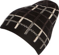 Sakkas Basile Soft and Warm Everyday Commuter Knit Hat Beanie Unisex#color_1762-black plaid 