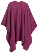 Sakkas Mari Women's Reversible Large Poncho Shawl Wrap Scarf Cape Ruana Blanket