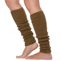 Sakkas Luxury Cashmere Feel Tagless Stretch Leg Warmers#color_Brown