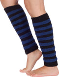 Sakkas Luxury Cashmere Feel Tagless Stretch Leg Warmers#color_Black/Navy