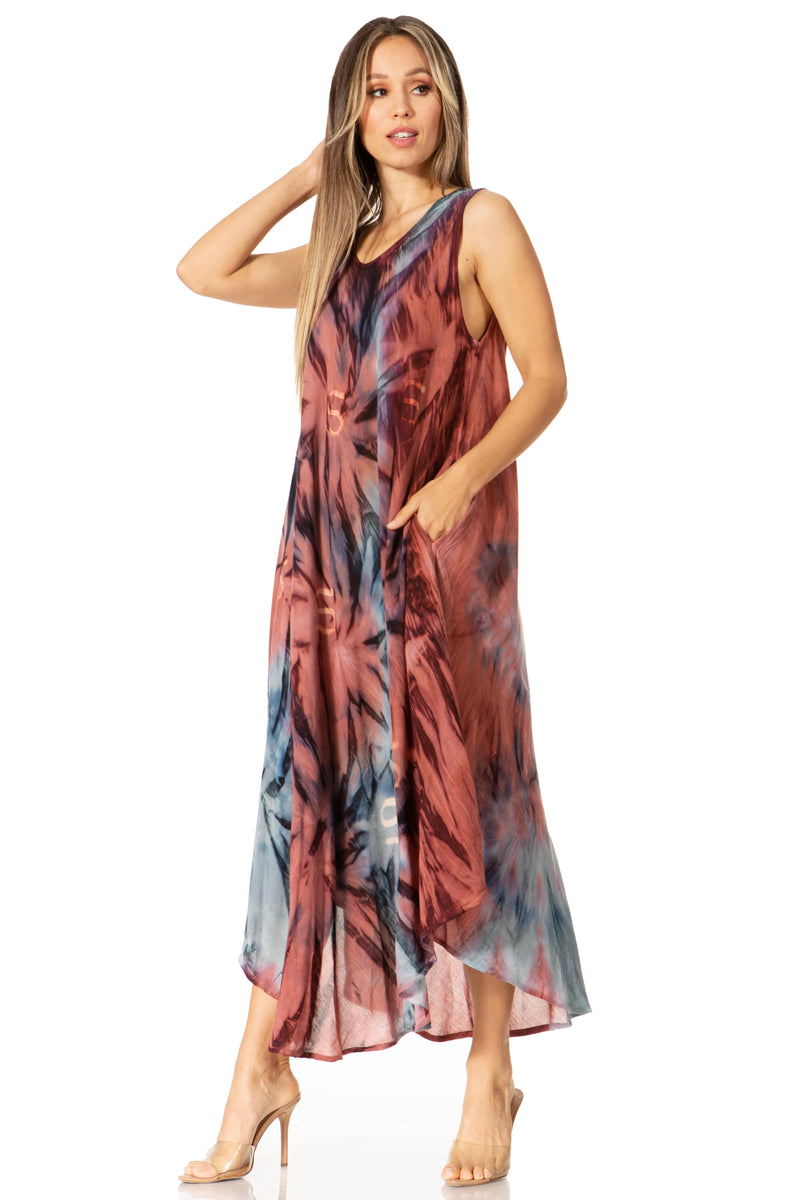 Sakkas Starlight Caftan Tank Dress / Cover Up