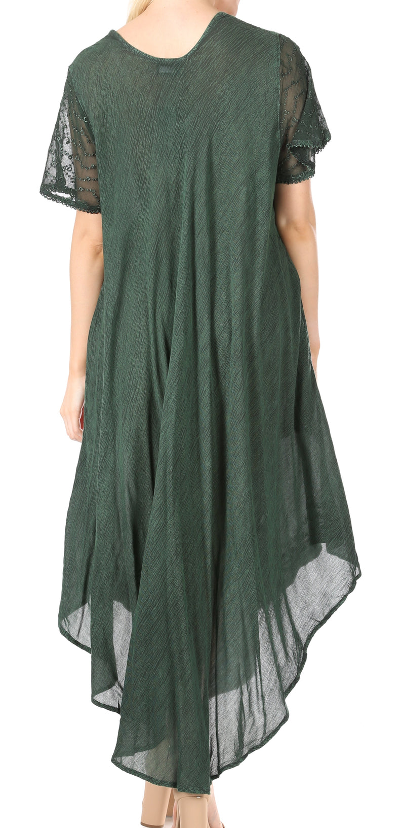 Sakkas Everyday Essentials Cap Sleeve Caftan Dress / Cover Up