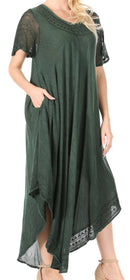 Sakkas Everyday Essentials Cap Sleeve Caftan Dress / Cover Up