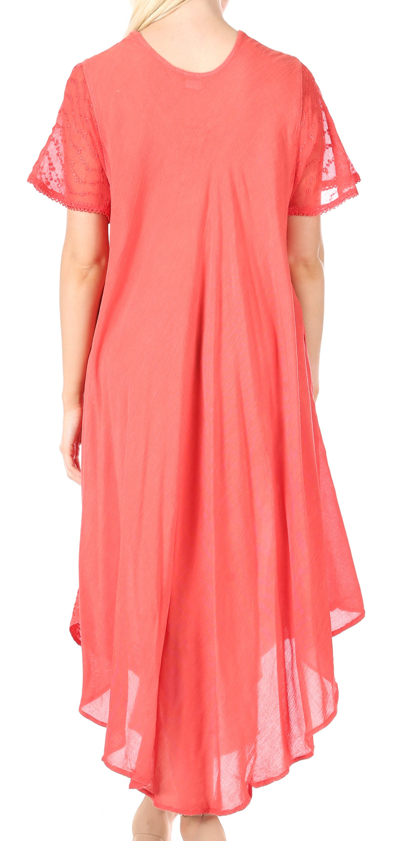 Sakkas Everyday Essentials Cap Sleeve Caftan Dress / Cover Up