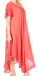 Sakkas Everyday Essentials Cap Sleeve Caftan Dress / Cover Up