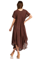 Sakkas Everyday Essentials Cap Sleeve Caftan Dress / Cover Up
