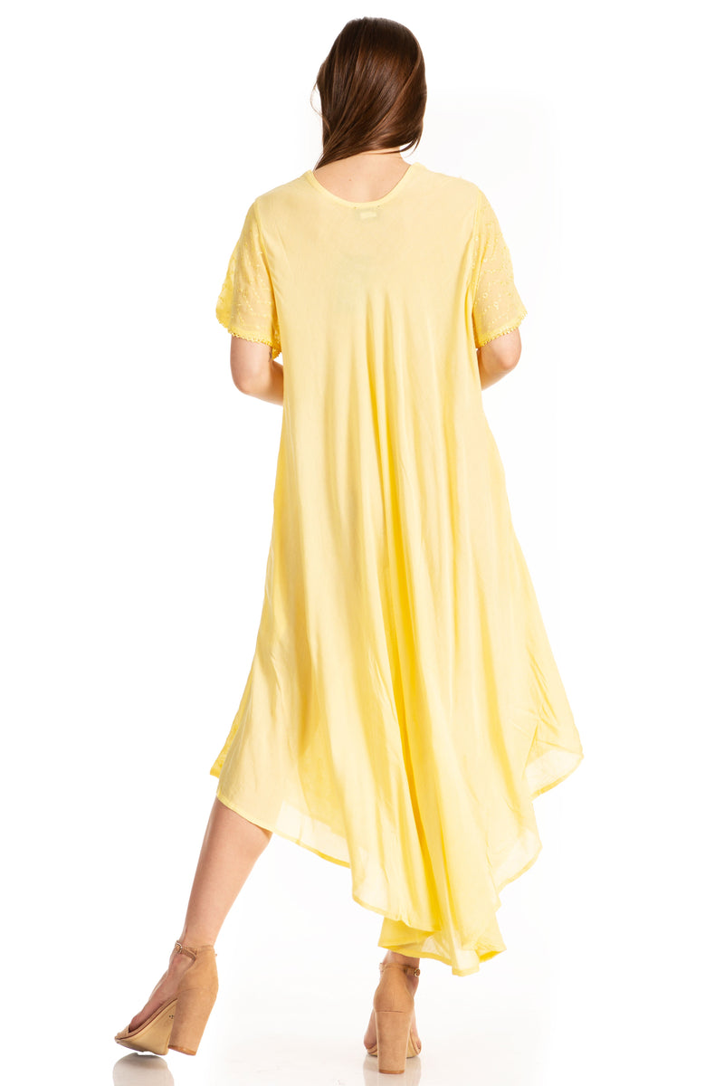 Sakkas Everyday Essentials Cap Sleeve Caftan Dress / Cover Up