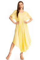 Sakkas Everyday Essentials Cap Sleeve Caftan Dress / Cover Up