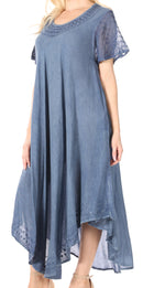 Sakkas Everyday Essentials Cap Sleeve Caftan Dress / Cover Up