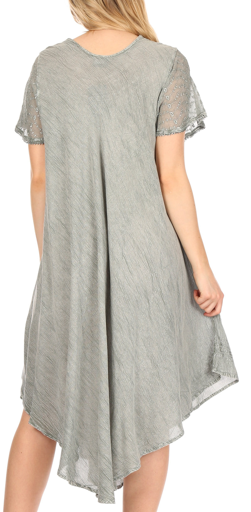 Sakkas Everyday Essentials Cap Sleeve Caftan Dress / Cover Up