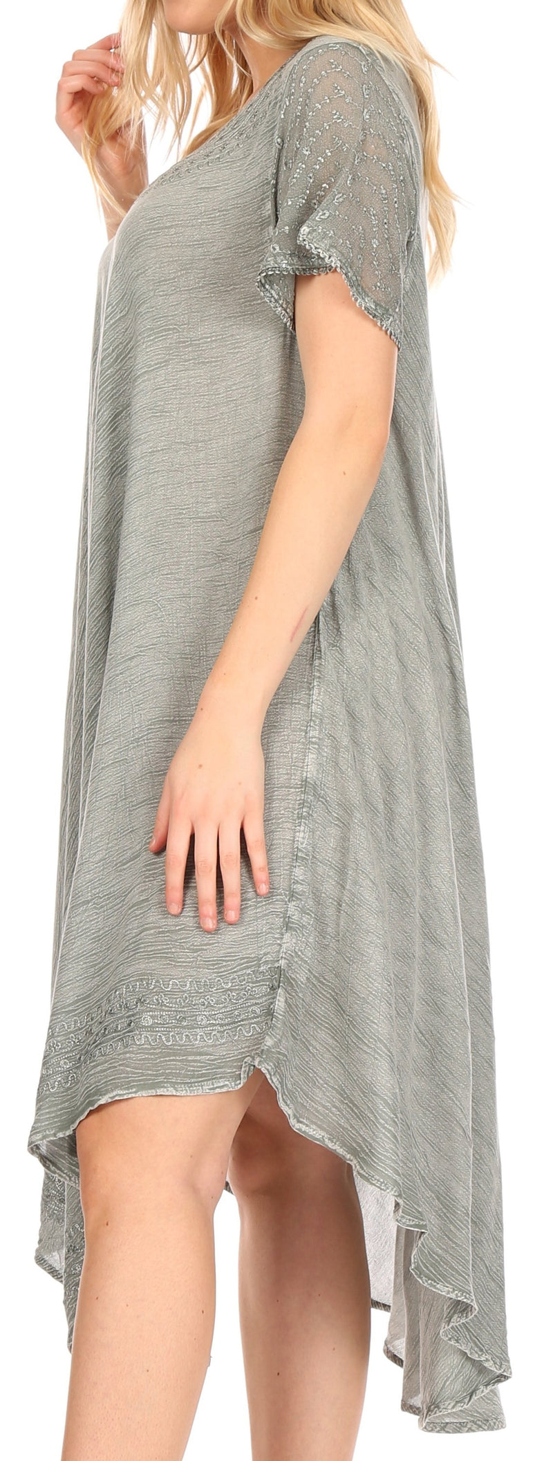 Sakkas Everyday Essentials Cap Sleeve Caftan Dress / Cover Up