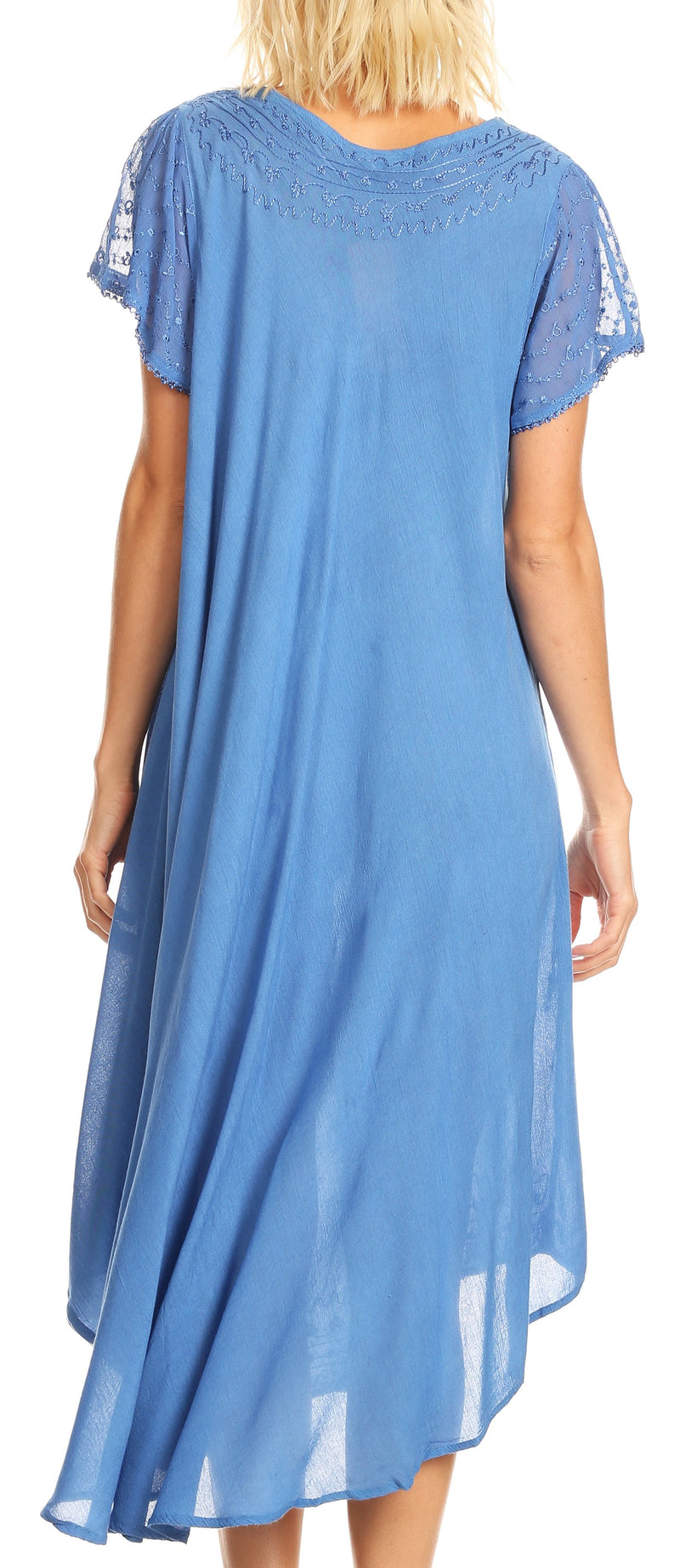 Sakkas Everyday Essentials Cap Sleeve Caftan Dress / Cover Up