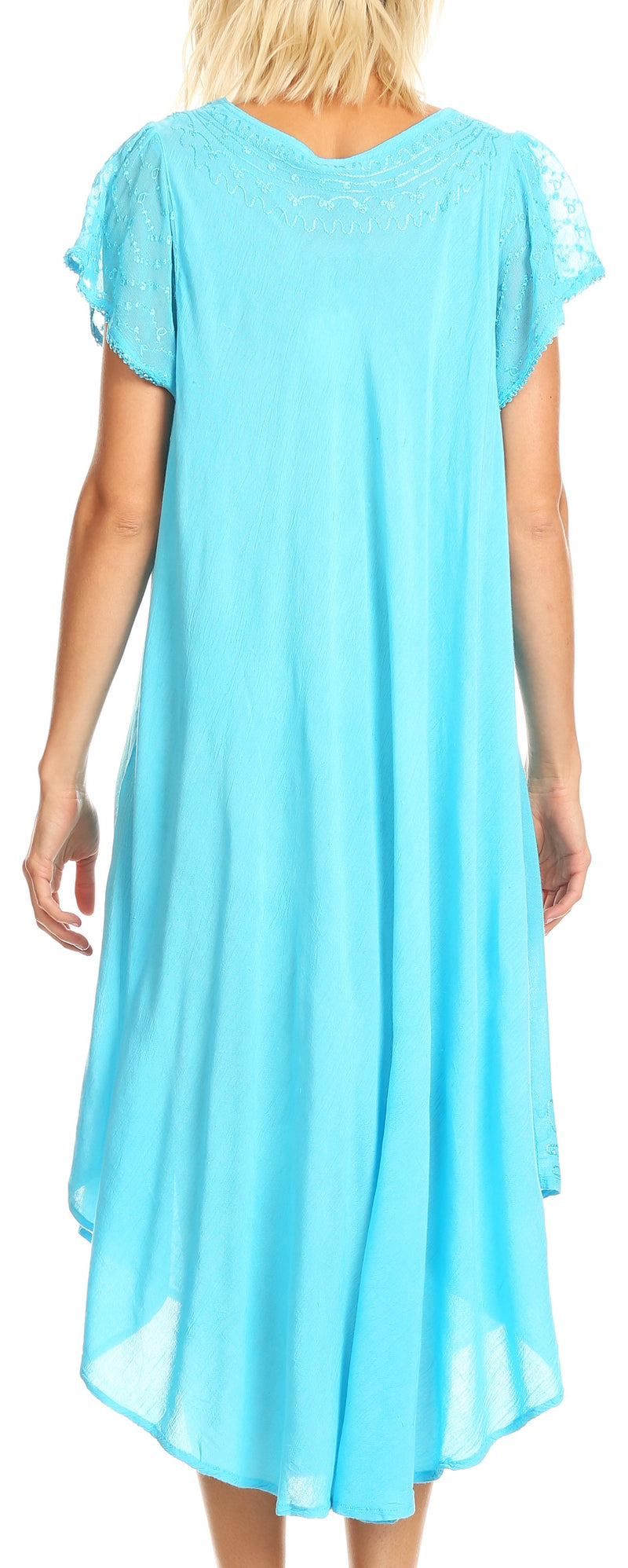 Sakkas Everyday Essentials Cap Sleeve Caftan Dress / Cover Up