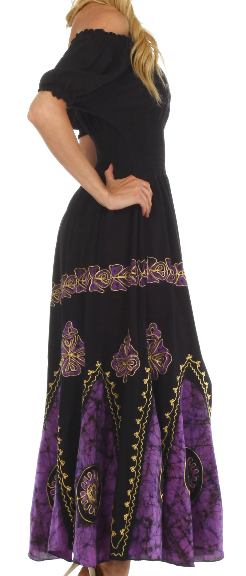 Sakkas Batik Sunshine Peasant Dress