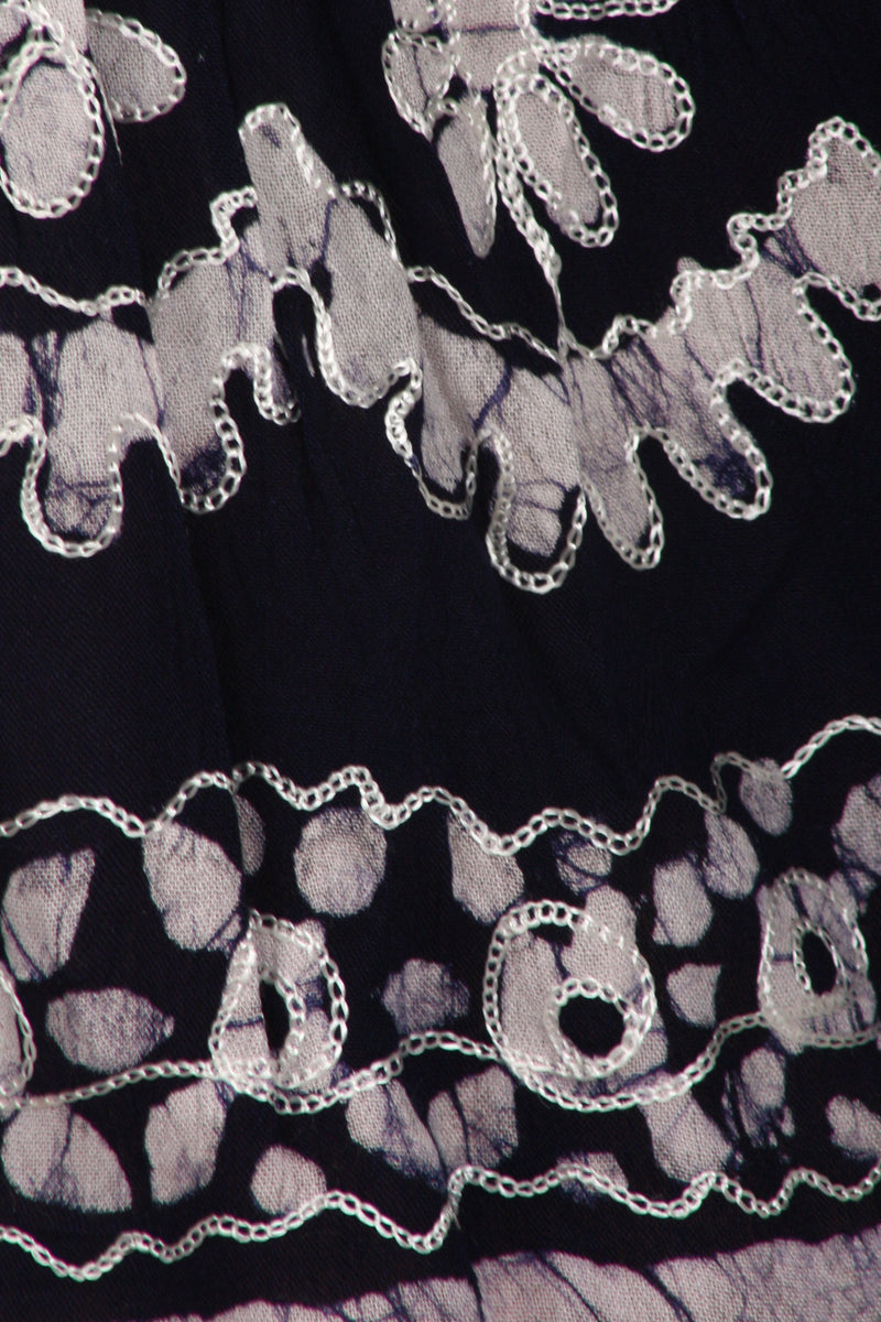 Sakkas Ketana Women's Embroidered Batik Gauzy Cotton Tunic Blouse