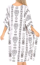 Sakkas Trina Women's Casual Loose Beach Poncho Caftan Dress Cover-up Many Print