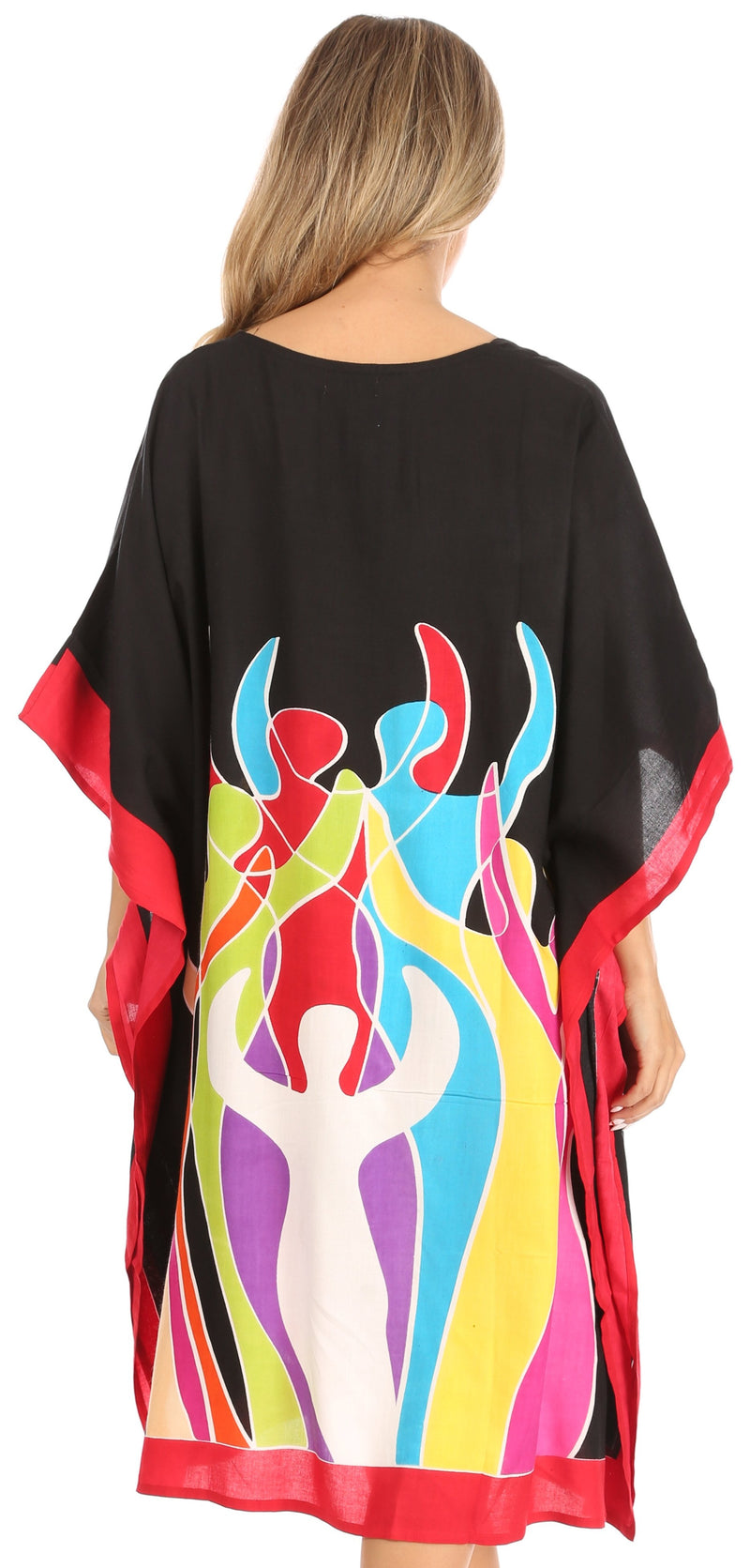 Sakkas Trina Women's Casual Loose Beach Poncho Caftan Dress Cover-up Many Print