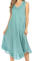 Sakkas Everyday Essentials Caftan Tank Dress / Cover Up#color_A-Seafoam