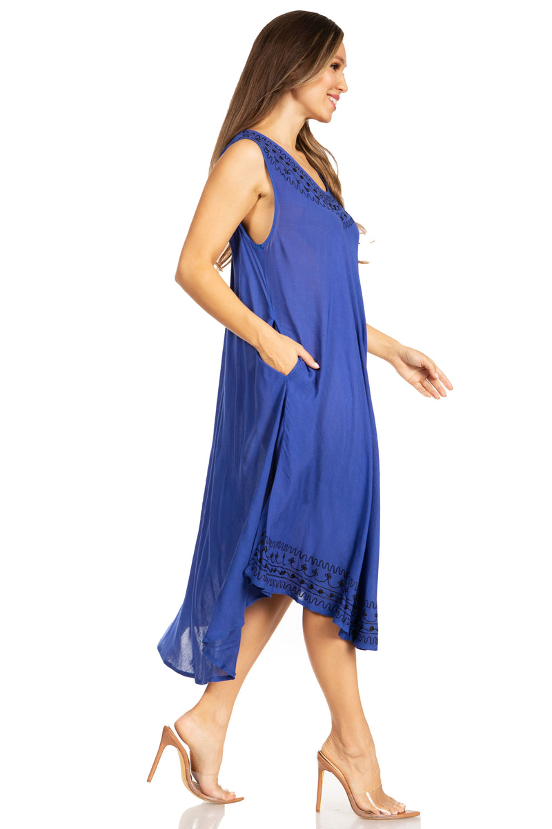 Sakkas Everyday Essentials Caftan Tank Dress / Cover Up