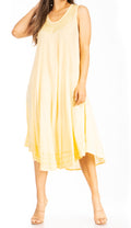 Sakkas Everyday Essentials Caftan Tank Dress / Cover Up#color_ButterYellow