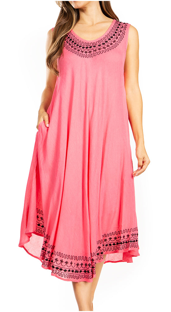 Sakkas Everyday Essentials Caftan Tank Dress / Cover Up