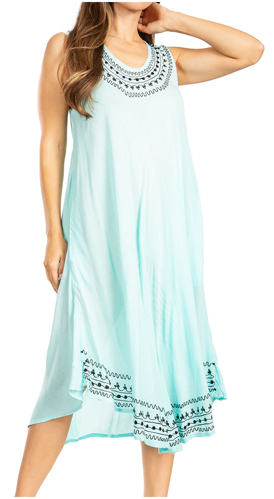 Sakkas Everyday Essentials Caftan Tank Dress / Cover Up