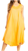 Sakkas Everyday Essentials Caftan Tank Dress / Cover Up#color_Orange