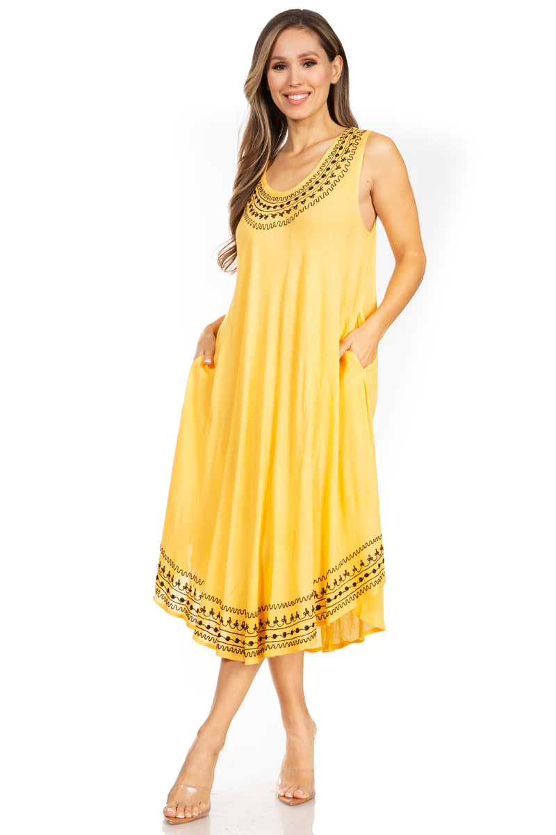 Sakkas Everyday Essentials Caftan Tank Dress / Cover Up