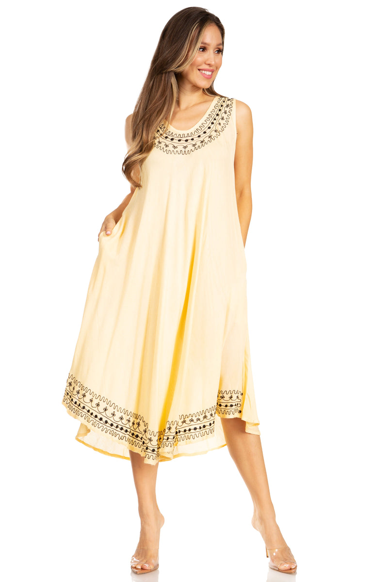 Sakkas Everyday Essentials Caftan Tank Dress / Cover Up